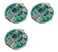 Frewurwer 3X Placa Controladora de Linterna de Luz Fuerte de Presión Lateral, Placa de Circuito de Interruptor, Placa de Circuito de Interfaz USB, Accesorios de Bricolaje de 10 W