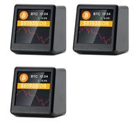 Frewurwer 3X Rastreador de Criptomonedas con WiFi de 2,4 GHz y Visualizador de Precios. Se Pueden Intercambiar Libremente 300 Criptomonedas Principales para A.