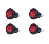 Frewurwer 4X Interruptor Basculante Bipolar ON OFF Rojo de 3 Pines de 220V