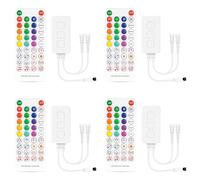 Frewurwer 4X SP611E WS2812B WS2811 Controlador de Tira de LED de Música Bluetooth IR38 Teclas Aplicación Remota para Iluminación LED Direccionable CC 5V-24V