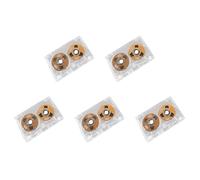 Frewurwer 5X Carcasa de Color de Doble Cara Cinta Vacía Metal Mini Puede Grabar 55 Minutos Cinta Vacía Cinta de Casete en, Naranja