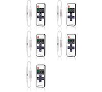 Frewurwer 5X Minicontrolador Remoto Inalámbrico para Tiras LED de un Solo Color 3528 5050, con Conector CC, para Tiras LED de 5-24 V CC.