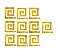 Frewurwer 60 Pegatinas Decorativas de Acrílico con Formas Geométricas para Espejo, Removibles y Adhesivas, para Decorar la Sala de Estar, Color Dorado.