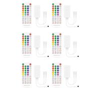 Frewurwer 6X SP611E WS2812B WS2811 Controlador de Tira de LED de Música Bluetooth IR38 Teclas Aplicación Remota para Iluminación LED Direccionable CC 5V-24V