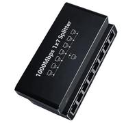 Frewurwer Conector para PC Laptop Box Router Compatible Gigabit Rj45 Splitter 1000Mbps Ethernet Extensión Adaptador de Red 1 A 7