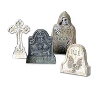 Frewurwer Juego de Figuras de LáPidas de Resina con Adornos de LáPidas de Village Collections, Varios TamañOs, Multicolor