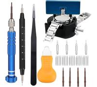 Frewurwer Kit de Herramientas para Cambiar la Batería del Reloj, con Escala, Pinzas, Kit de Reparación para Quitar la Tapa Trasera y Cambiar la Correa.