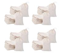 Frewurwer Paquete de 200 Bolsas de Muselina de Algodón Multiusos con Cordón para Joyas de Té Almacenamiento de Recuerdos de Fiesta de Boda (4 X 6 Pulgadas)