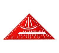 Frewurwer Regla Triangular Para Carpintería Regla De Ángulo Recto Especial Para Carpintería De Aleación De Aluminio Regla De Ángulo Métrica De 7 Pulgadas Y 90 Grados Roja