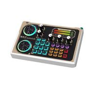 Frewurwer Tarjeta de Sonido NX7, Mezclador de Audio Bluetooth, Equipo de Estudio Profesional para PC, Smartphone, Grabación de Vlogs en para