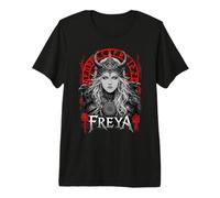 Freya Diosa Nórdica Mitología Germánica Runas Vikingas Camiseta Premium