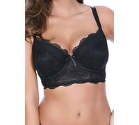 Freya - Fancies - Sujetador con aros para mujer, banda inferior más ancha, de estilo sofisticado - Negro - 80G