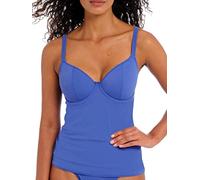 Freya Jewel Cove Underwire Tankini Top Sujetador, Azure Liso, 85D para Mujer