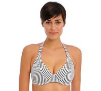 Freya Jewel Cove Top de Bikini Halter con Aros Parte Superior de Bikini para Mujer, Negro (Stripe Black), 80E