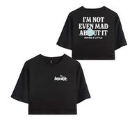 Freya Skye Not Even Mad About It Merch- Camiseta de manga corta para mujeres y niñas, chaleco de verano, Negro, XL