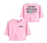 Freya Skye Not Even Mad About It Merch- Camiseta de manga corta para mujeres y niñas, chaleco de verano, rosa, XS