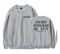 Freya Skye Not Even Mad About It Merch - Sudadera de invierno unisex de manga larga con diseño elegante, gris, S