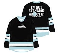 Freya Skye Not Even Mad About It Merch - Sudadera deportiva unisex de manga larga con cuello en V para cosplay, Negro, 3XL