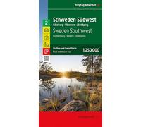 freytag & berndt Straßenkarte Schweden Südwest 1:250.000: Straßen- und Freizeitkarte Göteborg - Vänersee - Karlstad, Camping- und Stellplätze, Blatt 2: AK 0668
