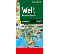 freytag & berndt Straßenkarte Weltkarte für Kinder 1:22 Mio.: 137,5 x 96 cm, Rekorde und Besonderheiten, illustrierte Kinderweltkarte: KK WELT