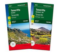 freytag & berndt Wanderkarten-Set Teneriffa 1:50.000: 2 Blätter in Kunststoff-Hülle mit Wanderungen und Top Tips, wasserfest und reißfest: 2 map set 1:50,000 scale: WKE 7-24