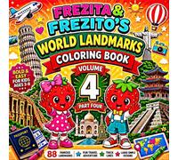 FREZITA & FREZITO'S WORLD LANDMARKS COLORING BOOK - Volume 4: Bold & Easy Coloring Book for Kids Ages 3-8 | World-Famous Landmarks to Color | ... | Thick Lines | Large Simple Designs
