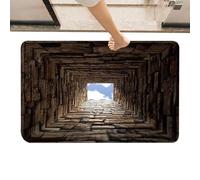 Frfik Alfombra de ilusión óptica 3D, 31.5 x 19.7 Pulgadas, Terciopelo de Antideslizante, Divertida Alfombra de Suelo, decoración de Entrada, Sala de Estar, Dormitorio, Pasillo,