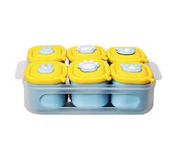 Frfik Bandejas Para Congelar Comida De Bebé - Bandeja De Silicona Para Hielo Con 6 Cavidades Para Alimentos Infantiles | Recipiente Para Purés De Bebé Para Hogares Y Negocios De Alquiler