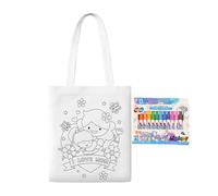 Frfik Bolsas De Lienzo En - Bolsa Para Colorear Y Dibujar,Actividades De Arte Para El Día De La Madre Con Rotuladores Para Niños De 3+ Años En Escuela Hogar Viajes Preescolar Y Aula Abierta