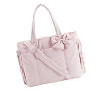 Frfik Bolso de mano de tela para mujer, bolso de hombro con de 35 cm, bolso de mano con en relieve, ligero, correa de hombro ajustable, bolso para el trabajo, compras, viajes, escuela, uso