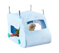 Frfik Cama para Aves, Refugio Nido En Forma De Coche para Cacatúas Y Aves Exóticas, Casa Cueva Refrescante para Mascotas, Nido para Loros, Periquitos, Agapornis, Canarios Y Hámsteres