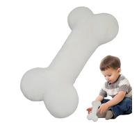 Frfik Cojín largo de peluche PP y terciopelo - 35 cm mini hueso, cojín en forma de hueso | Čoussin decorativo, almohada larga y suave para sofá, dormitorio, peluche