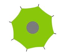 Frfik Cubierta para cama elástica - Techo de protección solar - Sombrilla impermeable de tela Oxford impermeable para saltar piscina, parques acuáticos, cumpleaños, picnics