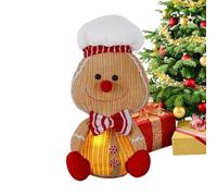 Frfik Decoraciones de Navidad en,Figura de Navidad Iluminada para Mesa Chimenea | Estatua De Decoraciones De Hogar Sala Vacaciones Escuela Granja Estante Hotel Boutique