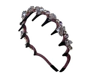 Frfik Diadema Trenzada | Diadema De Perlas Artificiales Vintage | Diadema de Moda Antideslizante Decorativa para Mujeres Niñas Damas Novias Fiesta Boda Vacaciones Festivales