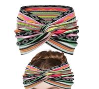 Frfik Diademas Boho Para Mujer | Turbante Retorcido Para Cabello | Bandana Transpirable Con Diseño Floral Para Entusiastas De Moda Casual, Ciclismo, Fitness, Running, Yoga, Eventos Exteriores