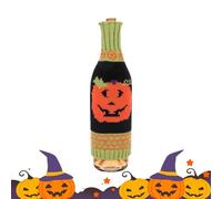 Frfik Fundas para botellas de vino navideñas,Cubiertas para botellas de vino de Halloween | Envoltorio para botella de vino fantasma de calavera de araña de calabaza | Protector decorativo de la manga