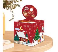 Frfik Huchas de Navidad para Dinero en Efectivo, Soporte extraíble, 30 Bolsas Transparentes, de Vacaciones, para cumpleaños, Vacaciones, Halloween, Pascua, felicitaciones, Salvar a niños