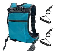 Frfik Kids Ski Harness - 420D Oxford Plaid Trainer | Waterproof Children Snowboarding Strap, Easy Lift Handle for Beginner Boys and Girls Skiing Speed Control with Detachable Leash and Backpack