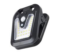 Frfik Lámpara solar con sensor USB para exteriores - 9 cm Wasserdichte LED Solarlampe mit Bewegungsmelder - 4 Modi, automático EIN/Aus, Kleine Clip-Lampe für Garten, Balkon, Hof, Notfall y