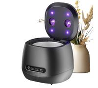 Frfik Limpiador Ultrasónico de Retenedores,Eliminador de Suciedad para Joyas de 52 kHz | Dispositivo de Limpieza UV para Aparatos Dentales, Protectores Bucales, Dentaduras y Joyas en Casa o Viaje