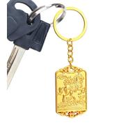 Frfik Llavero de aleación de zinc coleccionable de la suerte, dije de suerte de 2 pulgadas | Coleccionable del año chino del caballo 2026, colgante decorativo para viajes, viajes, de hombro