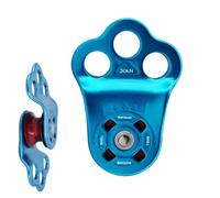 Frfik Mini polea 28 kN - Segura & certificada CE | Polea para Cuerdas hasta 12 mm, Escalada & Rescate, aleación de Aluminio, Resistente y versátil | Equipamiento Exterior, Rappel, Slackline