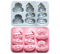 Frfik Molde De Calabaza De Silicona | 2 piezas de herramientas de repostería de Halloween | Moldeador de Hornear Festivo | Para Padres Principiantes Profesionales Hogar Cocina Vacaciones Escuela