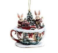 Frfik Navideños para Árbol,Colgante Navideño Acrílico 2D | Decoración para Fiestas como Mochila Tote Estantería Interior de Auto Escaleras Chimenea