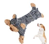 Frfik Oso indestructible - Juguete de sonido de concha de cuero de oso mendigo, juguete de peluche chirriante para perros masticadores agresivos, juguete resistente para mascotas, oso de peluche