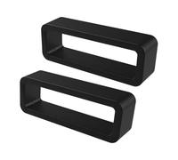 Frfik Pulsera de la pulsera de reloj - brazalete de bucle de jubilación, 2 piezas de silicona bucle de pulsera de reloj - bucle de seguridad negro para relojes anillo de reemplazo de la fijación