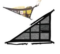 Frfik Red de equipaje de doble capa, red de equipaje de 90 cm, redes de maletero para almacenamiento de coche, poliéster elástico, resistente, fijación práctica con 4 ganchos, versátil para coches