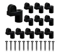Frfik - Sujetadores de seguridad para mosquiteros, accesorios de fijación de 9,5 mm, 12 piezas para fijación del marco de mosquitero, para casa, granja, dormitorio, garaje, oficina, cocina, sala de