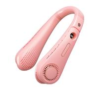 Frfik Ventilador De Cuello Sin Copa | Ventilador De Cuello Portátil De 9 Pulgadas | Ventiladores Portátiles Portátiles Operables De 2400 MAh | Cuerpo Sin Césped Con Manos Libres Para El Aire Para Las